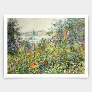 Claude Monet,Flowers at Vetheuil,art prints,Vintage art,canvas wall art,famous art prints,V3400