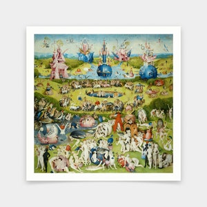 Hieronymus Bosch,The Garden of Earthly Delights ,art prints,Vintage art,canvas wall art,famous art prints,V7136