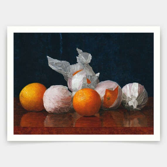 William J. Mccloskey,wrapped Oranges,art Prints,vintage Art,canvas