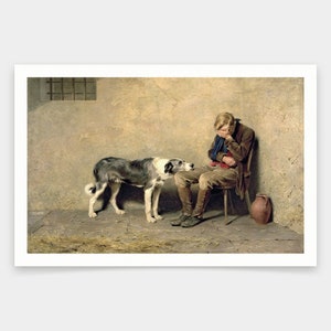 Briton Riviere,Fidelity,art prints,Vintage art,canvas wall art,famous art prints,V1067