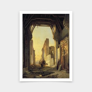 Francois Antoine Bossuet,The Gates of El Geber in Morocco,art prints,Vintage art,canvas wall art,famous art prints,V5712