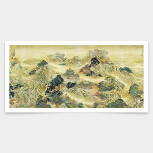 Yuan Yao, carte des fées de Penglai, peinture de paysage chinoise, impressions d’art, art vintage, art mural sur toile, impressions d’art célèbres, V7914