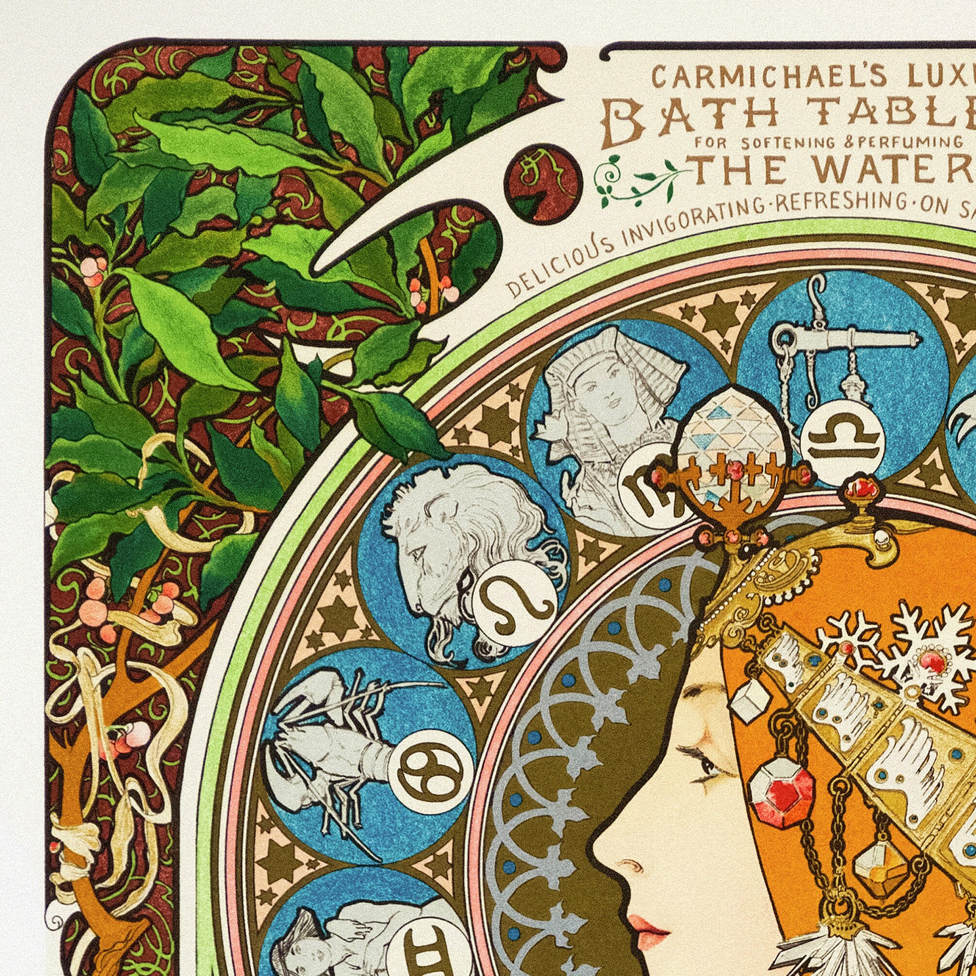 アルフォンス・ミュシャ　ゾディアック 名画復刻 複製版画～STUDIO ART WALK USA～］アルフォンス
