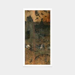 Hieronymus Bosch,Nach dem letzten Gericht,Kunstdrucke,Vintage Kunst,Leinwand Wandkunst,berühmte Kunstdrucke,vertikale schmale Drucke,V7414