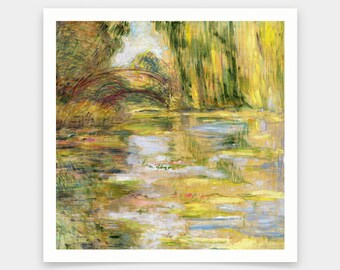 Claude Monet,Waterlily Pond, The Bridge,art prints,Vintage art,canvas wall art,famous art prints,V7016