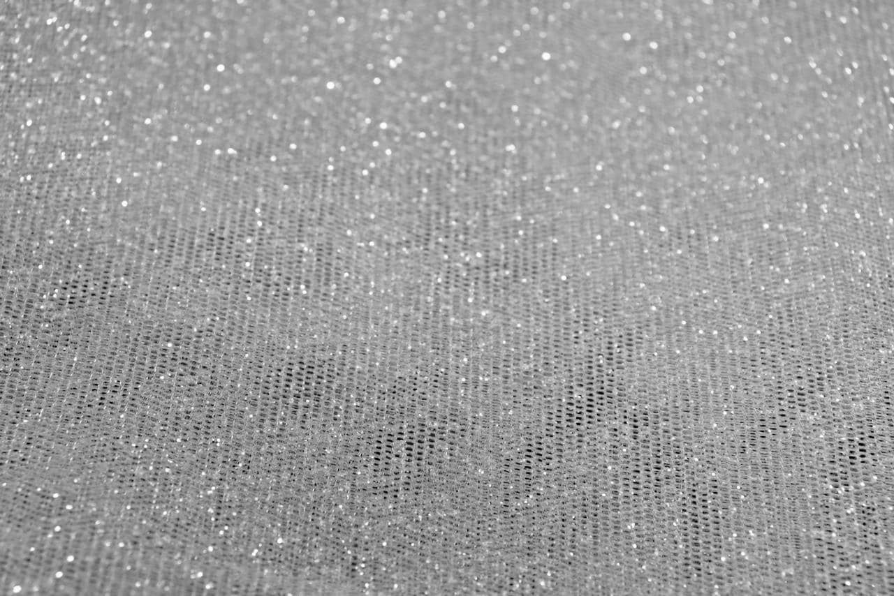 Sequins Stretch Mesh - Silver White