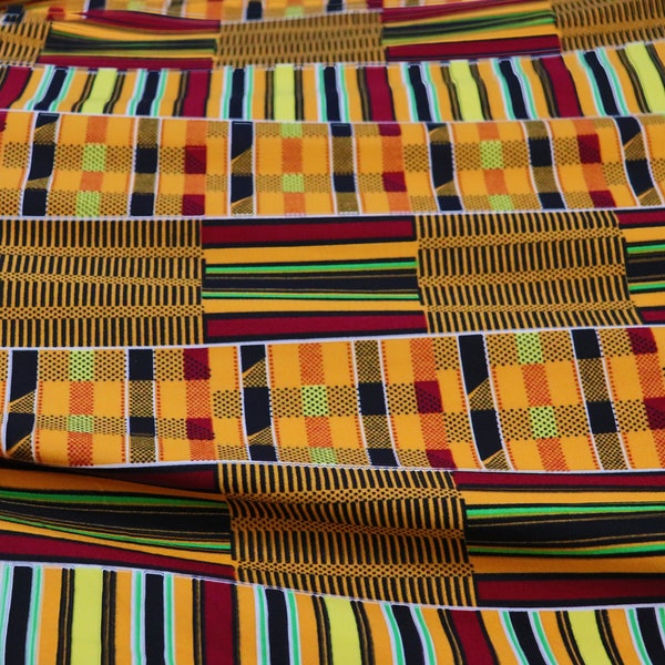 STRETCH AFRICAN PRINT - "58/60" - Sold By 1 Yard