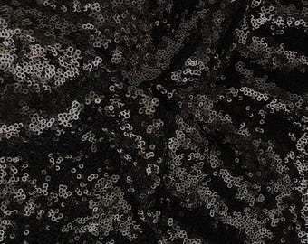 Sequins Stretch Mesh - Black