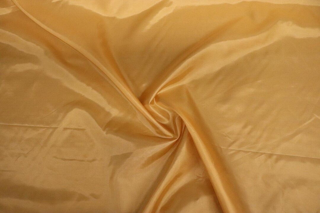 Poly China Silk Lining - Dark Gold - Etsy