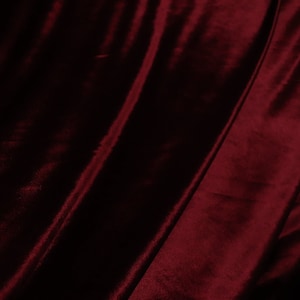 STRETCH VELVET - BURGUNDY - "58/60" - Sold By 1 Yard