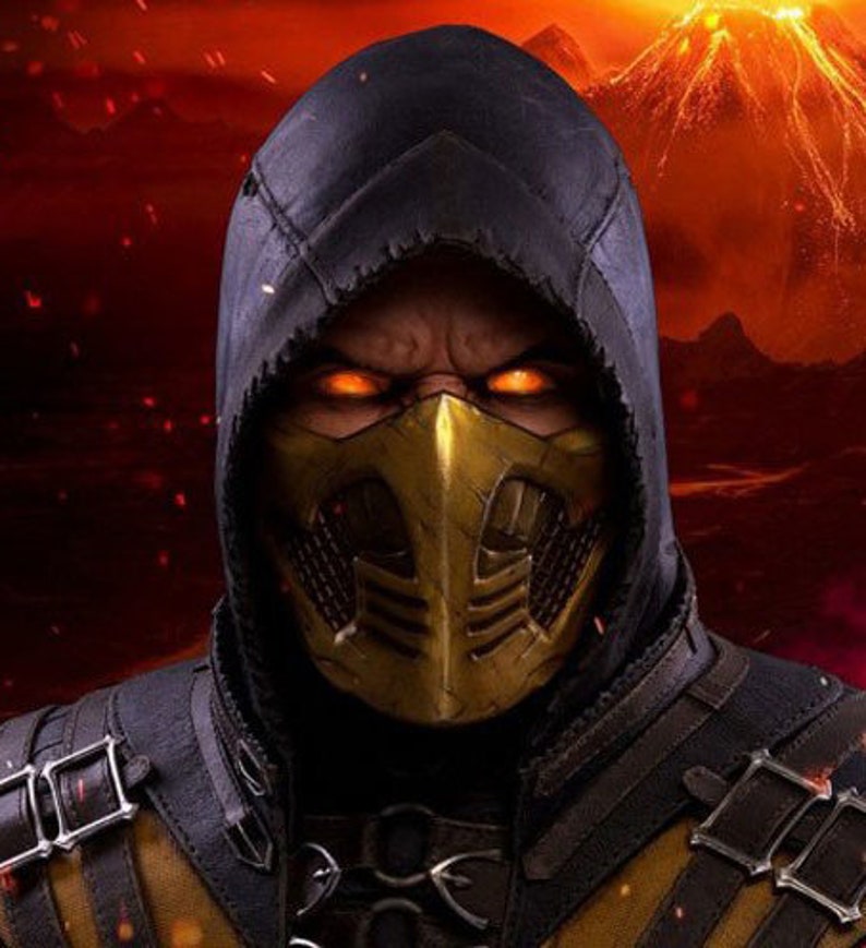 Scorpion Mask Mortal Kombat X 3d Printed Etsy