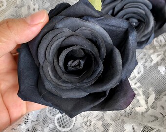 Black Silk Flowers Etsy