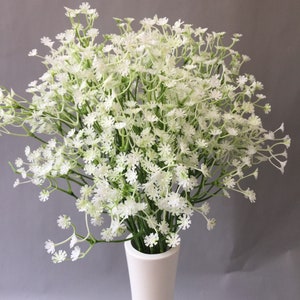 6pcs Baby’s Breath Artificial Flowers Fake Gypsophila Babys Breath Bulk for Wedding Party Home Decoration Centerpieces Filler