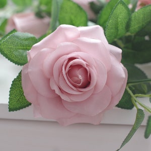 6.5ft Artificial Rose Vine Silk Flower Garland Hanging Baskets Plants ...