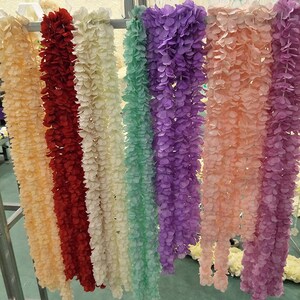 32.8Ft Artificial Silk Wisteria Vine Hanging Flowers Garland Home Outdoor Wedding Arch Garden Wall Decor (Pack of 10) CXRW-RTF27