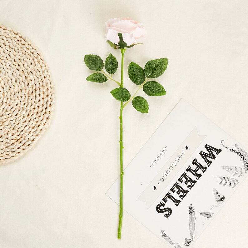 10pcs Blush Rose Stems Artificial Silk Flowers Real Looking - Etsy