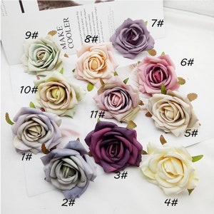 50-100pcs High quality artificial rose head DIY handmade garland material European retro color Hand made accessories decoration CXRW-RTF31