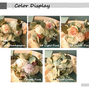 Artificial Flowers, Fake Peony Silk Hydrangea Bouquet Carnations Realistic Flower Arrangements Wedding Decor Table Centerpieces 2 Packs image 10