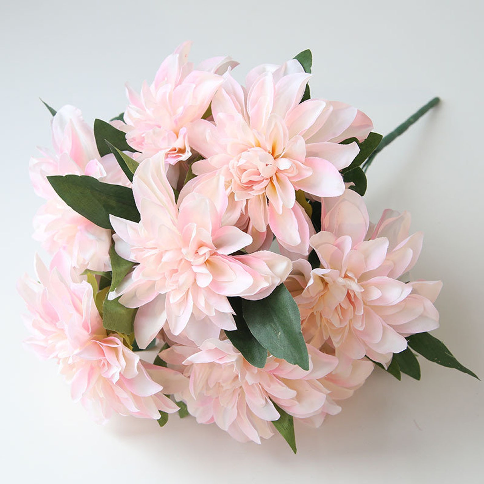 10 Heads Dahlia Fake Flowers Artificial Dahlia Flowers Faux Etsy