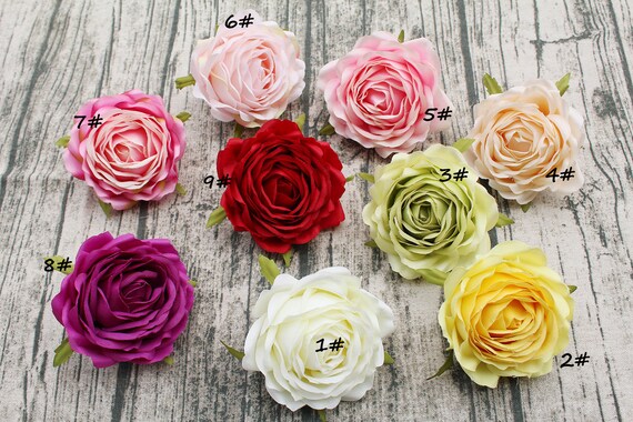 Wholesale 10-100Stk Kunstrosen Kopf, Seiden Rosen Blumen, Rote Rosen, Elfenbein Rosen, Fuchsia Rose für Hochzeitssträuße JBRW-TLR1
