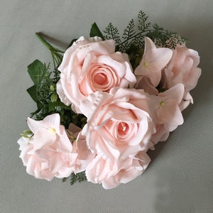 Rose Artificial Flowers, Rose Bush Realistic Fake Roses w/Stem for DIY Wedding Bouquets Centerpieces Bridal Shower Party