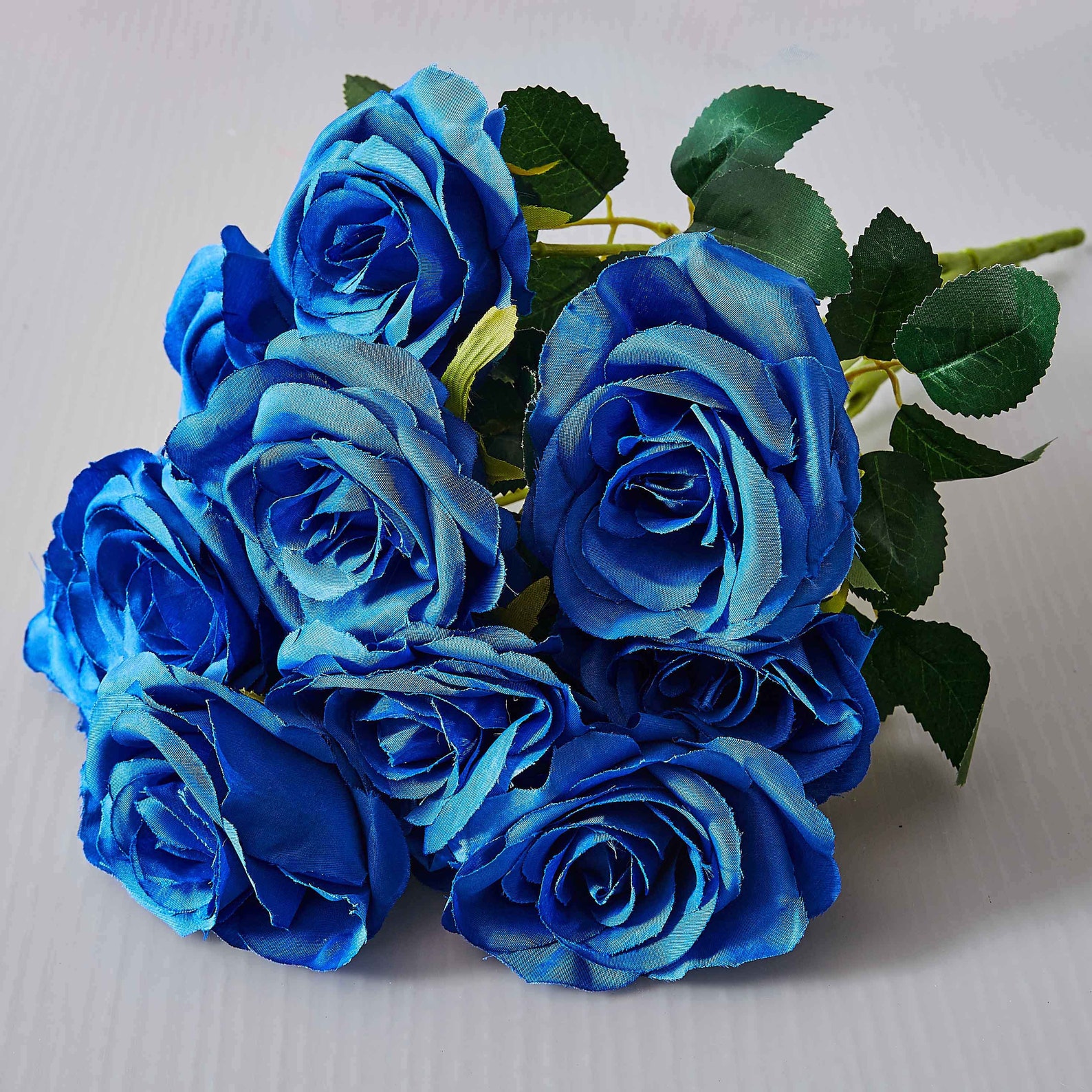 10pcs Navy Blue Open Roses Long Stem Alice Roses Artificial Etsy
