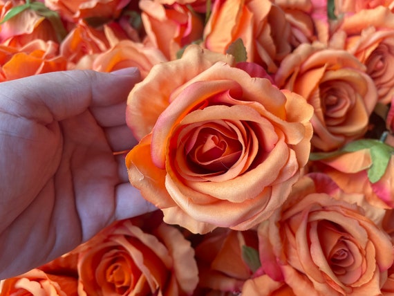 10-100Stk Orange Seide Rosenkopf Nur Knstliche Blumen Rosen Herbst Saison  Blumen fr Hochzeit Centerpieces Arrangements Herbst Blumen - Etsy.de