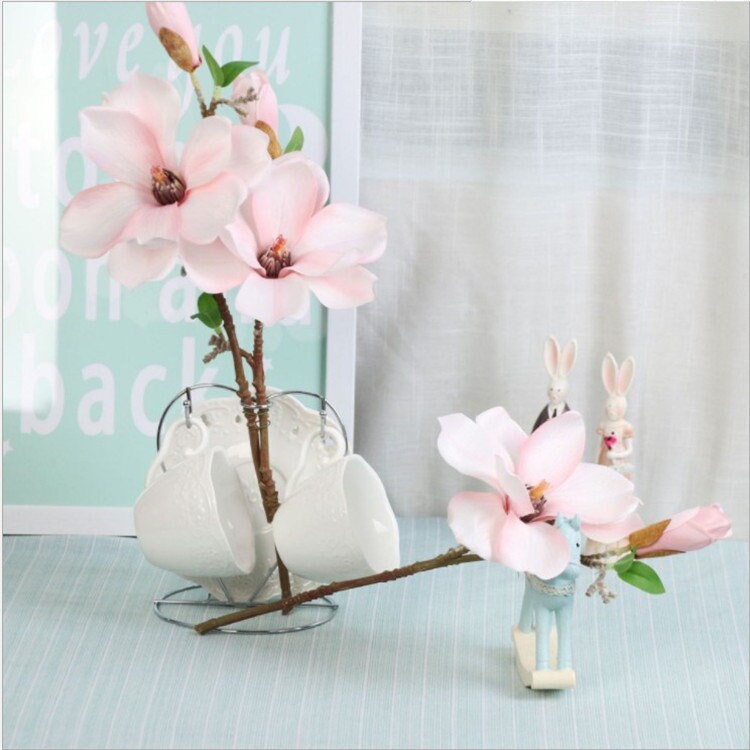 Artificial Magnolia Flower Fake Magnolia Branch for Bouquets Etsy