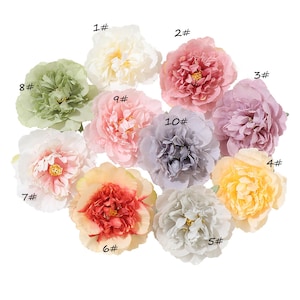 10-100pcs Silk Peony Flowers Artificial Peony Flower High Quality Wedding Flowers Craft Peony Floral Backdrop Big Flowers Head for Wedding
