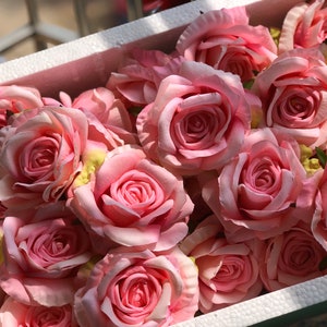 20-100pcs Artificial Rose,Pink Silk Rose Head, Artificial Roses, Faux Roses, Faux Flowers, Rose Flower Heads Only , DIY Flowers