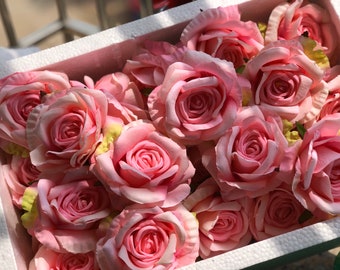 20-100pcs Artificial Rose,Pink Silk Rose Head, Artificial Roses, Faux Roses, Faux Flowers, Rose Flower Heads Only , DIY Flowers