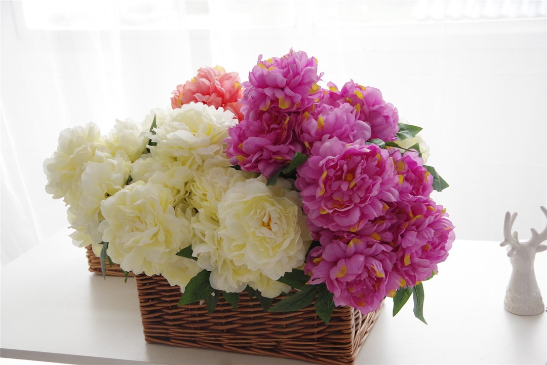 Artificial Peony Silk Flower Bunches Wholesales for Home Etsy