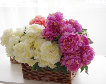 Bouquets de fleurs de soie de pivoine artificielles en gros pour la maison décoration de bar de festival de fête de mariage nuptiale JBRW-AGW5