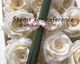 20-100pcs Artificial Flowers Stems Only, Suitable for All Flowers Head in My Store ,Flowers Are not Included,DIY Flowers Stems 25CM