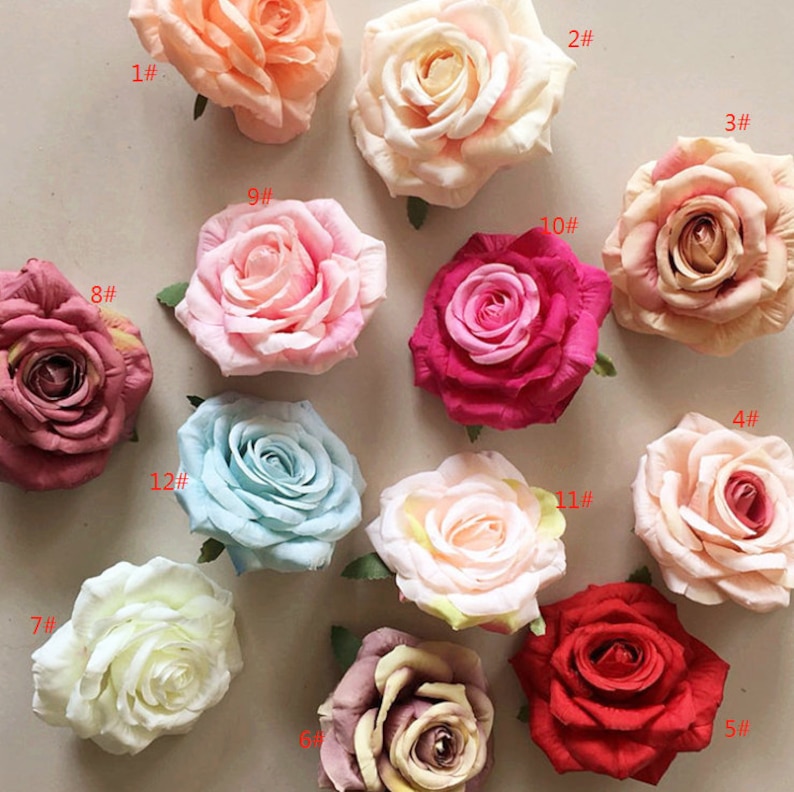 Artificial Silk Rose cake Decor cake Topper Wedding Cake Etsy