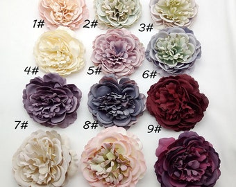 Morandi Color Artificial Peony Flower Heads, DIY Wedding Decor