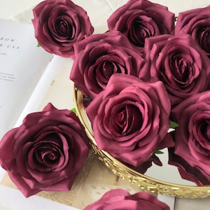 10pcs Artificial Mulberry ,Silk Rose Flowers ,Silk Mulberry Rose flowers for Wedding Bouquets Centerpiece Decor