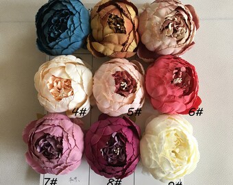 Peony Flowers Head, Silk Peony Flower Head, Artificial Peonies Flower Head for Wedding Centerpieces Party Birthday Decor