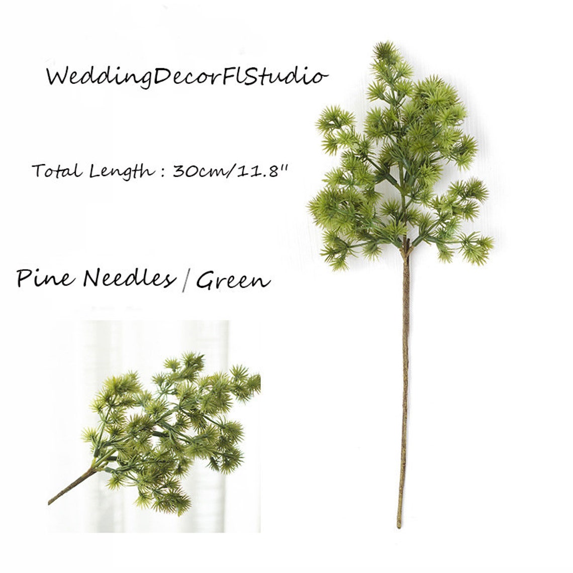 Artificial Pine Needles Branches Craft Fake Plastic Pine for Etsy