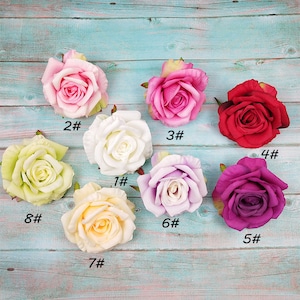 Artificial Rose Mix, Silk Rose Head, Artificial Roses, Faux Roses, Faux Flowers, Rose Flower Heads, DIY Flowers, Flower with Stems 20-100pcs