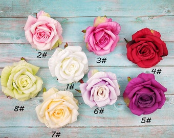 Mélange de roses artificielles, tête de rose en soie, roses artificielles, fausses roses, fausses fleurs, têtes de fleurs roses, fleurs diY, fleur avec tiges 20-100pcs