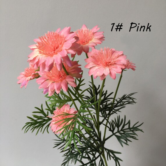 Künstliche Kornblume, 7 Blume Kopf Kornblume, künstliche Blumen, Braut Bouquet Blumen 1pcs