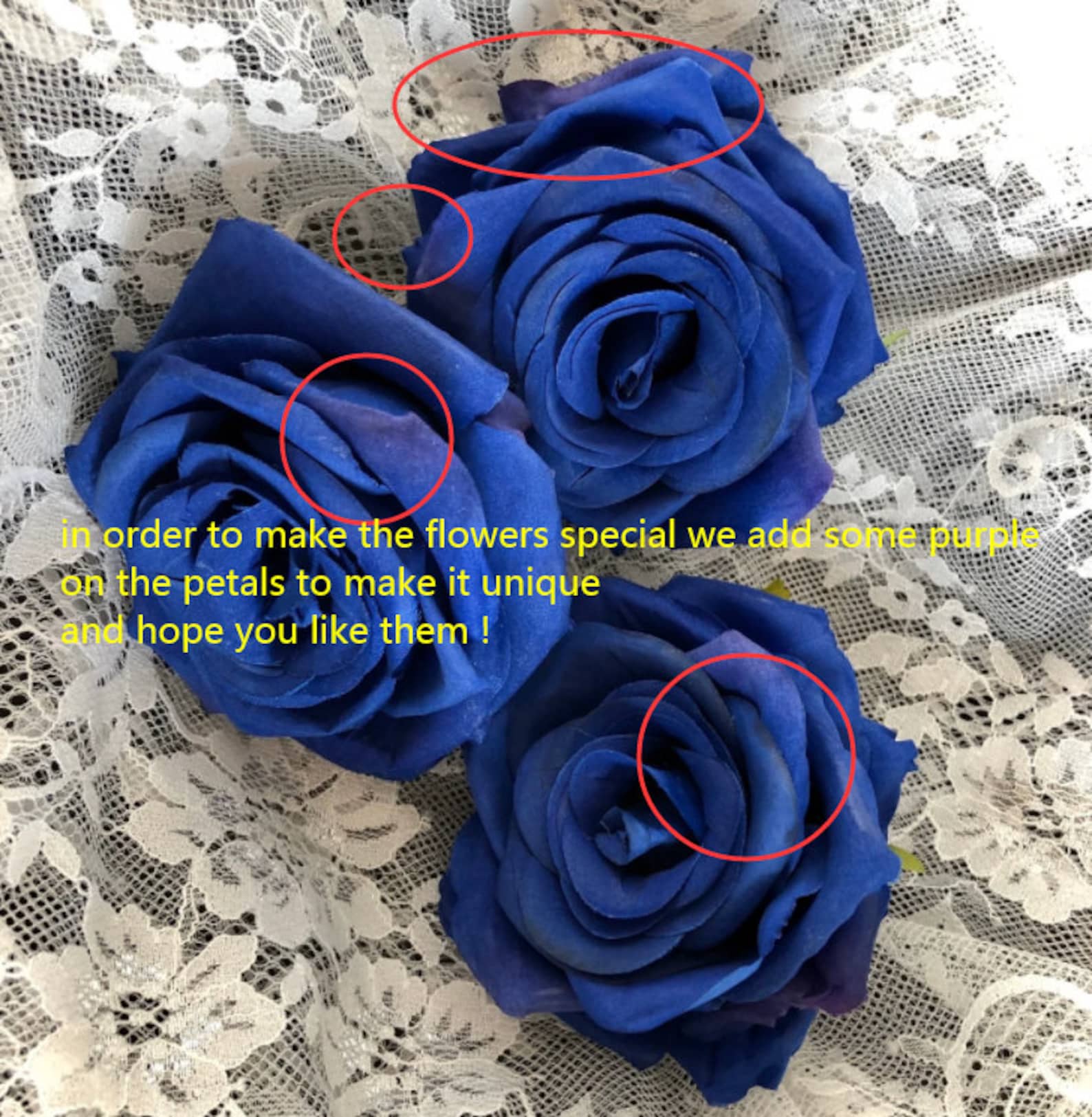 10100PCS Royal Blue Artificial Rose Royal Blue Flowers Only Etsy