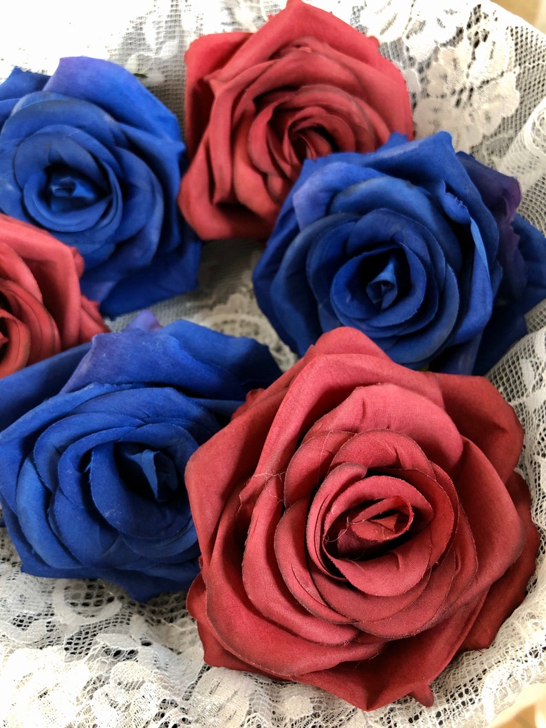 10100PCS Royal Blue Artificial Rose Royal Blue Flowers Only Etsy
