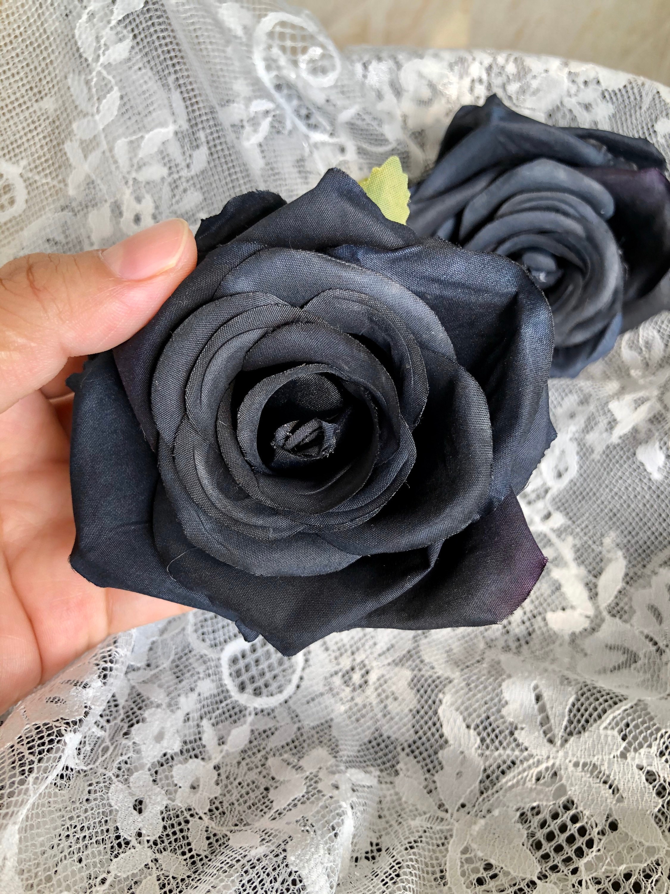 30100PCS Black Artificial Rose Black Flowers Black Silk Etsy