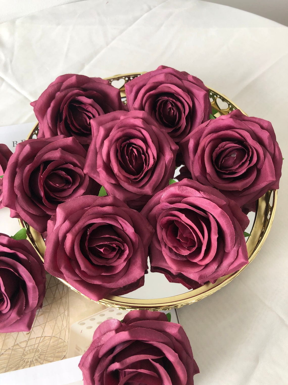 10pcs Artificial Cinnamon Rose Cinnamon Rose Flowers Silk Etsy