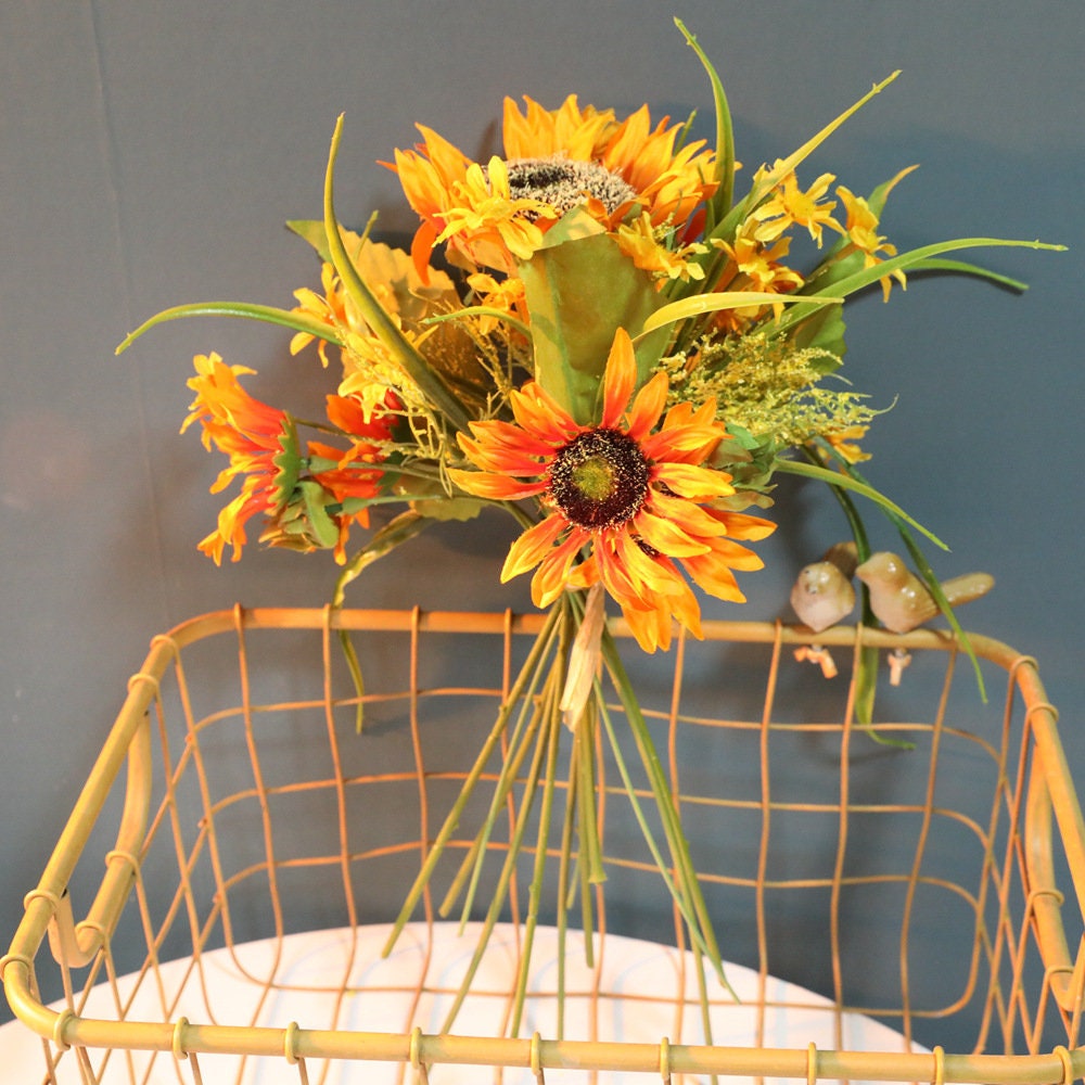 Artificial Sunflower Bunch Wholesale Artificial Sunflowers Etsy