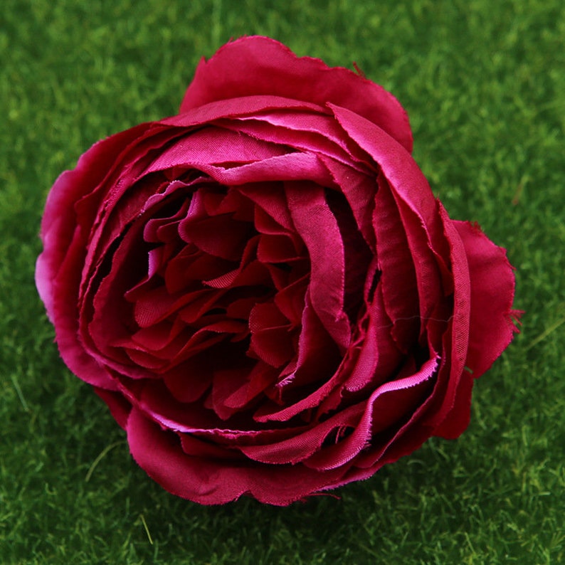 Artificial Peonies Fake Peony Heads With Stems Fake Peonies Etsy