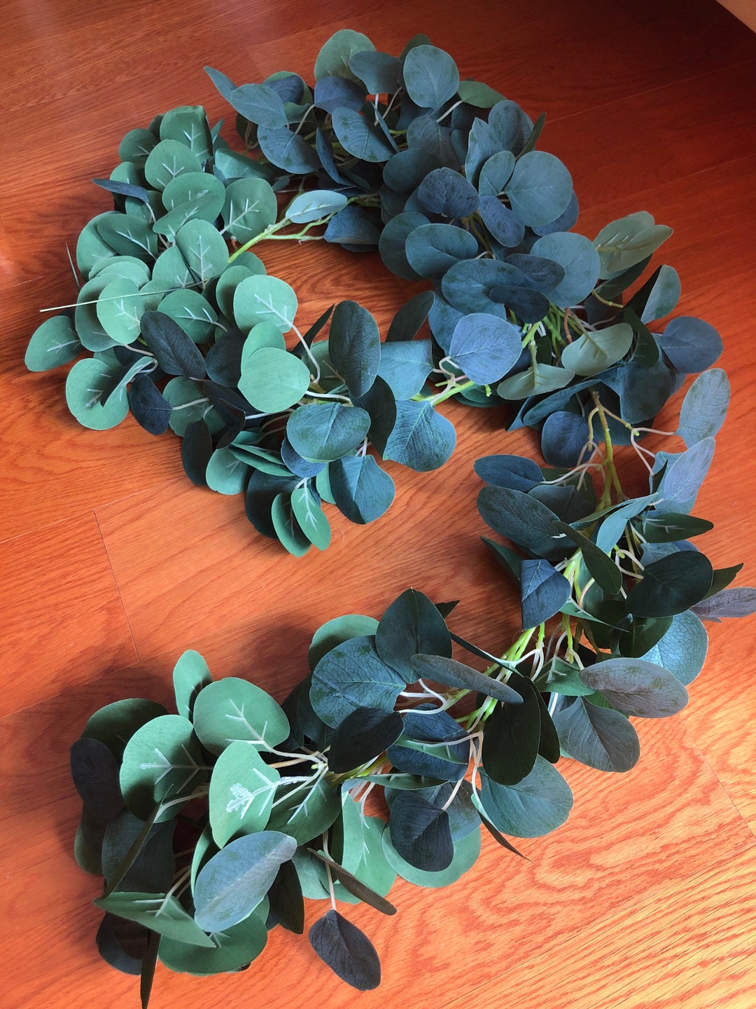 6.5' Long Faux Eucalyptus Leaves Greenery Garland Etsy