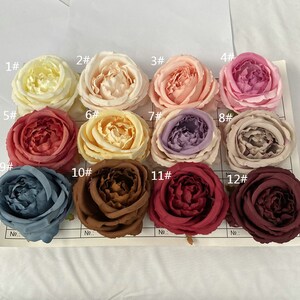 Wholesale Artificial Round Roses Fake Silk Rose Dusty Blue Roses Toffee Roses Blush Pink Flowers Coral Flowers for Wedding 10-100